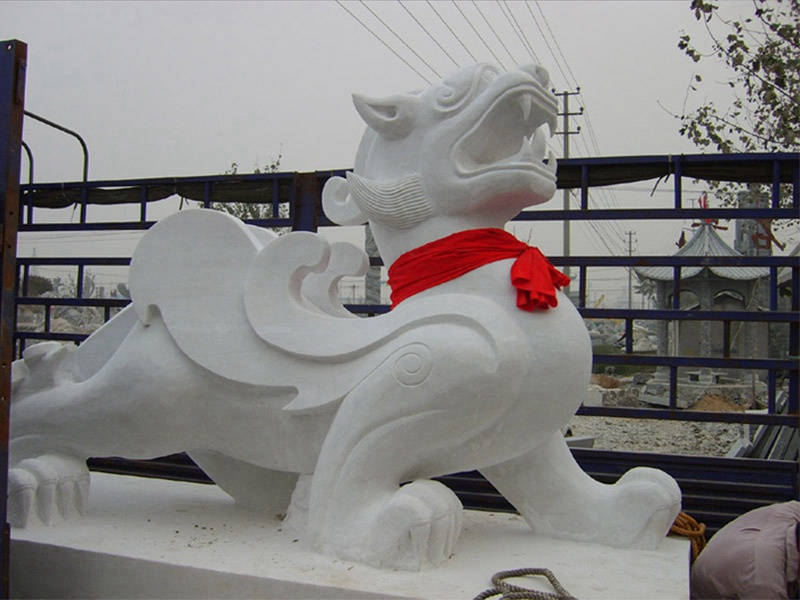 漢白玉新建石雕貔貅[編號127]