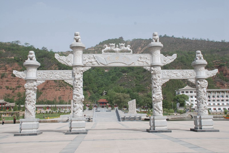 三門四柱沖天式花崗巖景區(qū)牌坊門樓[編號(hào)391]