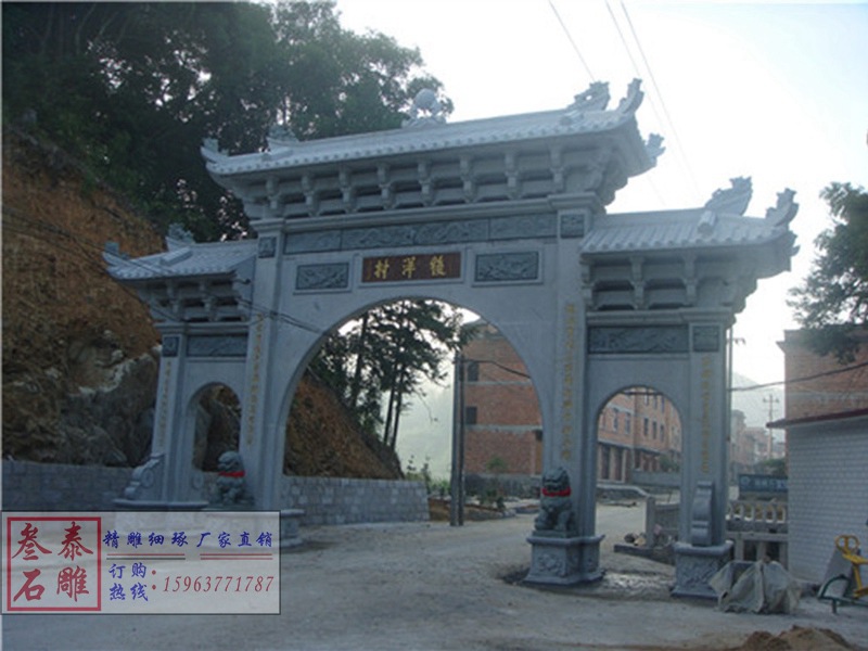 三門三樓石牌坊建造樣式[編號417]