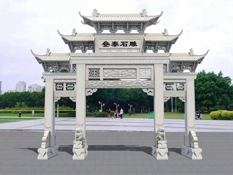 城市廣場(chǎng)石牌坊