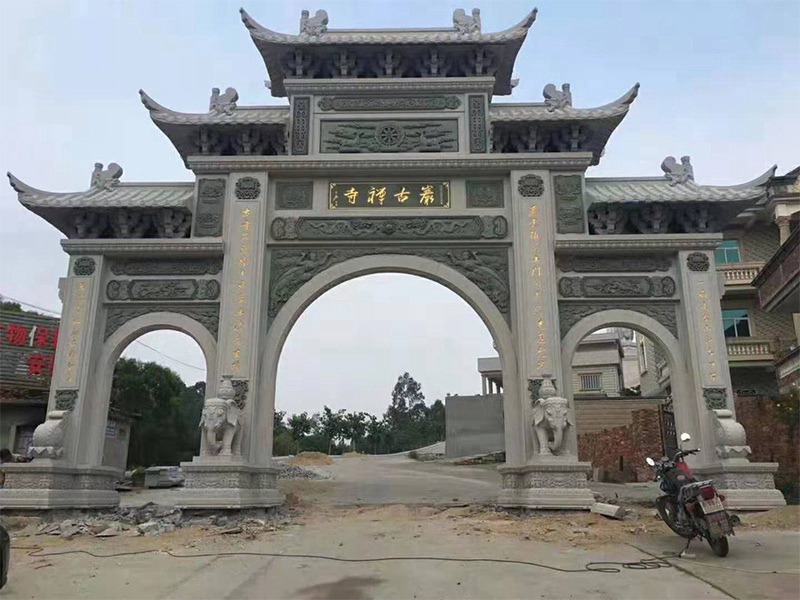 寺廟寺院牌坊山門圖片樣式（編號004）