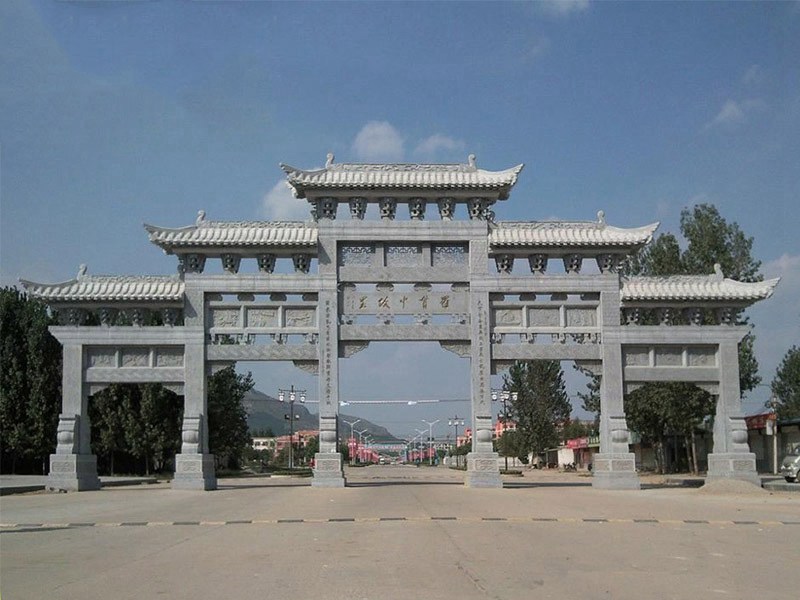 景區(qū)大型五門五樓青石牌坊（編號456）